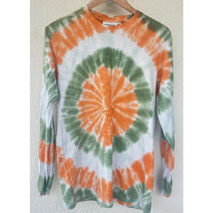 Jungmaven Baja Spiral Tie Dye Hemp Organic Cotton Long Sleeve Shirt USA Small